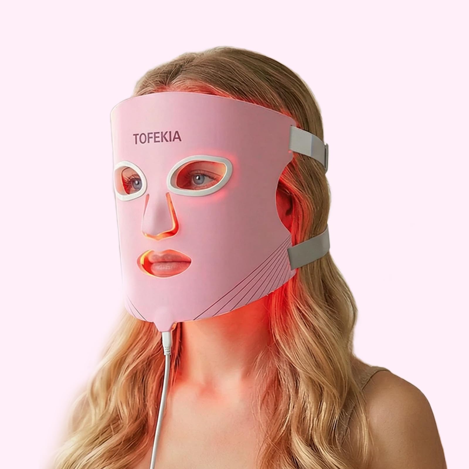 Amazon.com: TOFEKIA LED Light Therapy Mask for Face -3 Modes Light